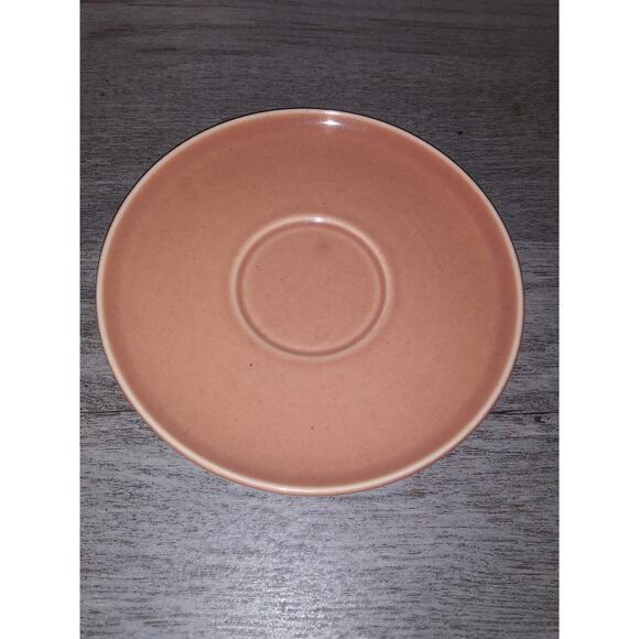 Russel Wright Steubenville Demitasse Saucer Pink Salmon Coral - Picture 3 of 5